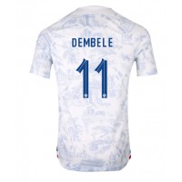 Echipament fotbal Franţa Ousmane Dembele #11 Tricou Deplasare Mondial 2022 maneca scurta